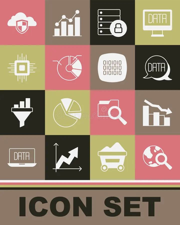 Set Financial Growth Decrease Server Security With Padlock Data - Download Classic Vintage Picture | 8K