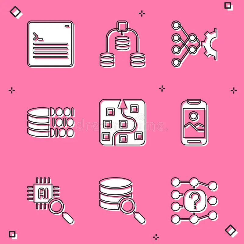 Set Server Data Processor Cpu Binary Code Mobile Phone Algorithm - Gradient Texture Collection - Retina Quality