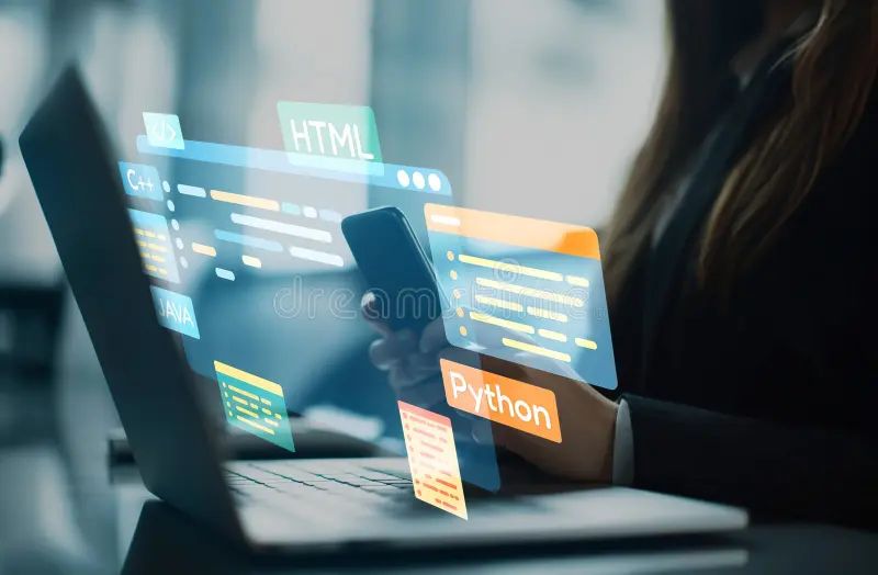 Software Developer At Work Advancing Programming And Coding - Best Minimal Images in High Resolution