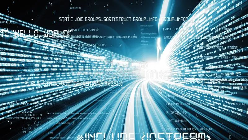 Portrait Of Software Development Application Programming Code And - Modern Gradient Background - 4K