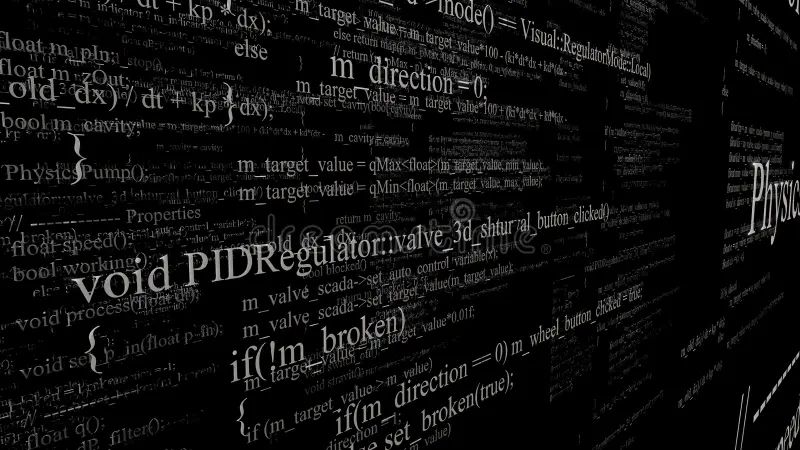 Layers Of Program Code On A Black Background For Software Source Code - Desktop Abstract Patterns for Desktop