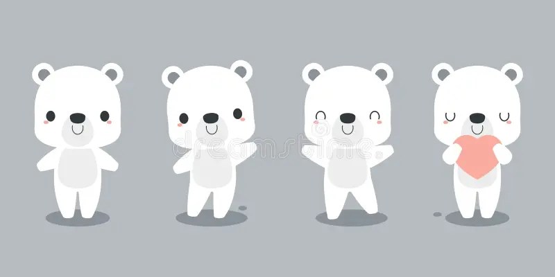 Mix wallpaper is on facebook. Set Of Cute Polar Bear Cartoon Characters Stock Vector Illustration Of Global Mammal 174016109