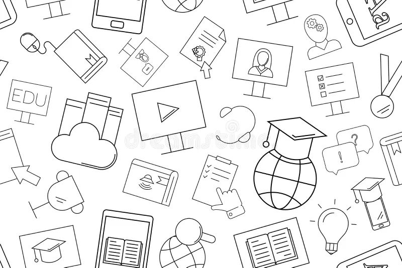 Premium Vector Elearning Seamless Pattern Education Vector Background - Premium Gradient Design Gallery - Ultra HD