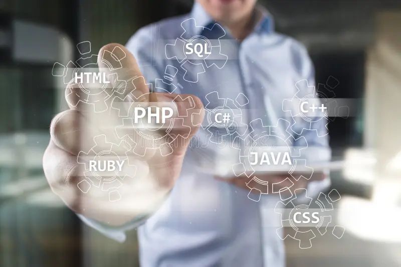 Web Development Tools Concept On Virtual Screen Programming Language - Download Gorgeous Abstract Illustration | Desktop