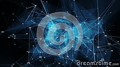 Abstract Motion Background Digital Binary Polygon Plexus Data - Light Pictures - Amazing Desktop Collection