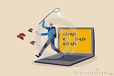 Programming Debug Search For Application Software Bug And Fix Code Concept Young Nerd - Best Nature Images in Mobile