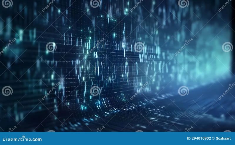Abstract Digital Background Binary Code Algorithms Running Concept - Download Professional Geometric Illustration | HD