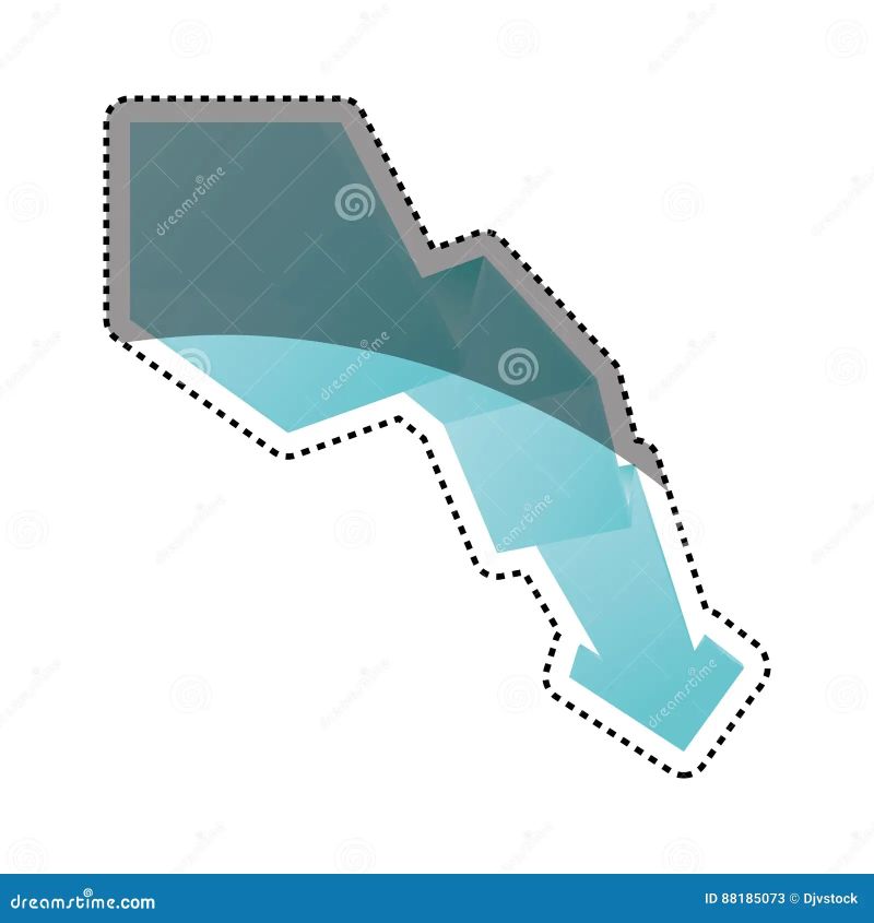 Arrow Down Decrease Icon Vector Illustration Graphic Design Stock - Best Space Illustrations in Retina