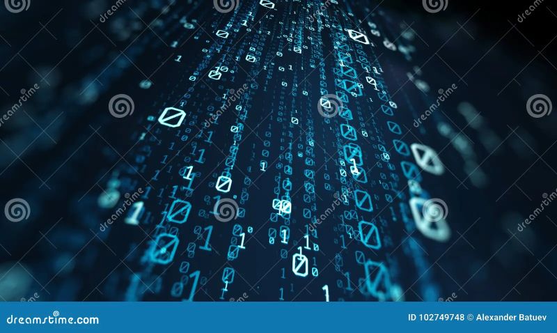 Binary Code Background Blue Bytes Of Binary Code Flying Over The - Professional High Resolution Dark Images | Free Download