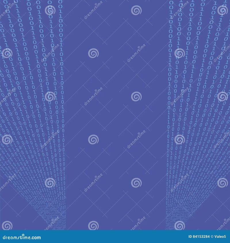 Binary Code Blue Background Concept Numbers Stock Illustration - Geometric Patterns - Gorgeous Retina Collection