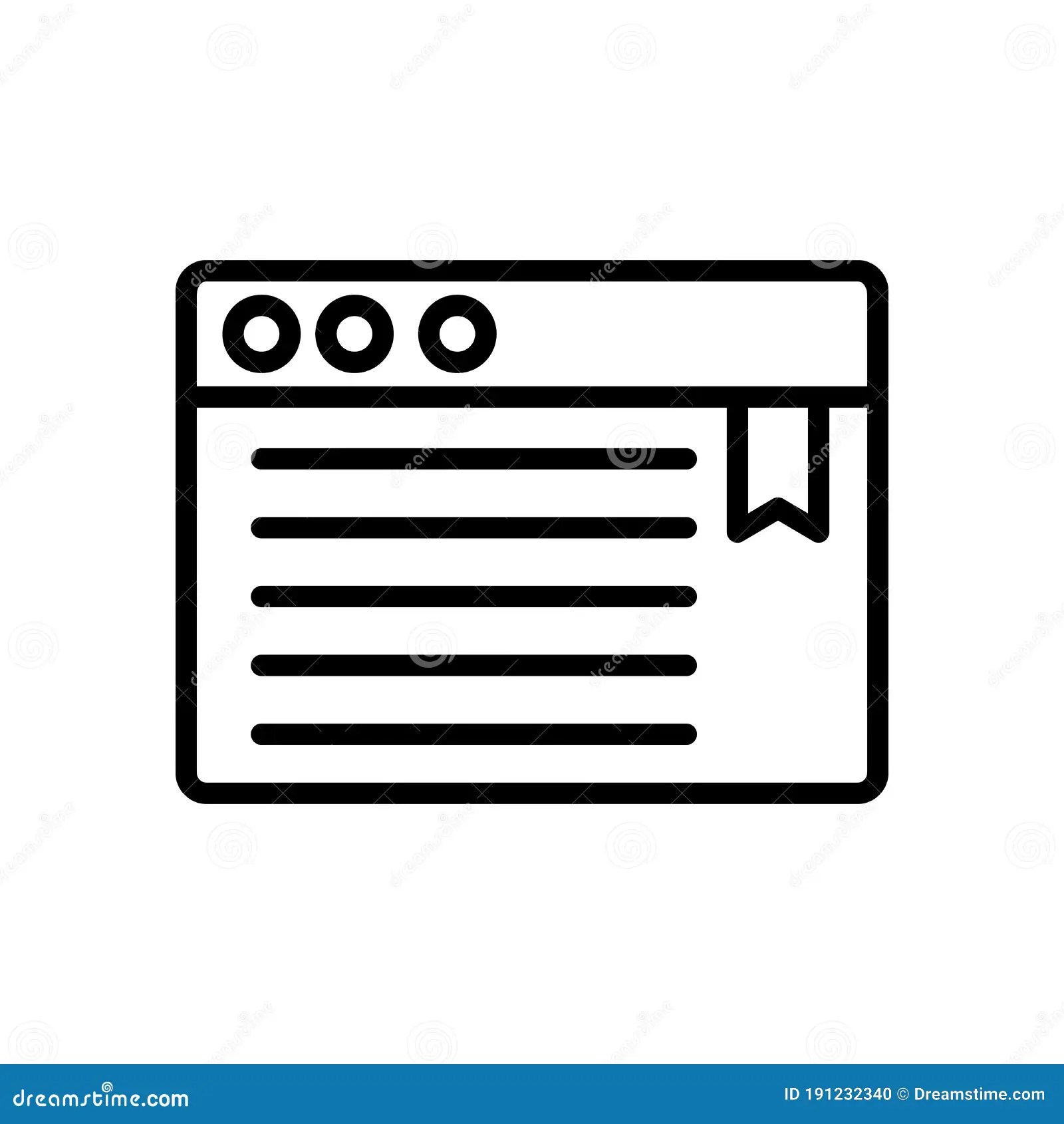 Browser Web Site Text Book Icon Simple Line Outline Vector Elements Of Internet Explorer Icons For Ui And Ux Website Or Stock Illustration Illustration Of Sign Line 191232340