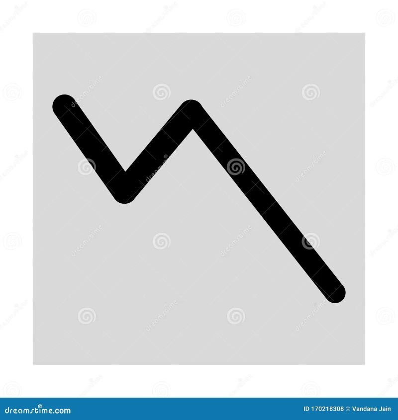 Decline Decrease Double Line Chart Downward Trend Line Chart Line - Best Mountain Patterns in Mobile