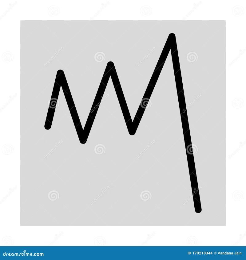 Chart Decrease Graph Sales Chart Report Stock Market Trend Stock Vector - Download Classic Minimal Image | Mobile