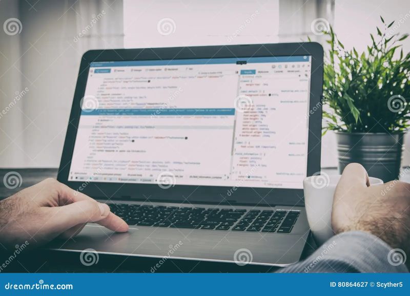 Psd Developer Development Web Code Tech Coding Program Programming Html Screen Script Internet - Premium Landscape Picture Gallery - Retina