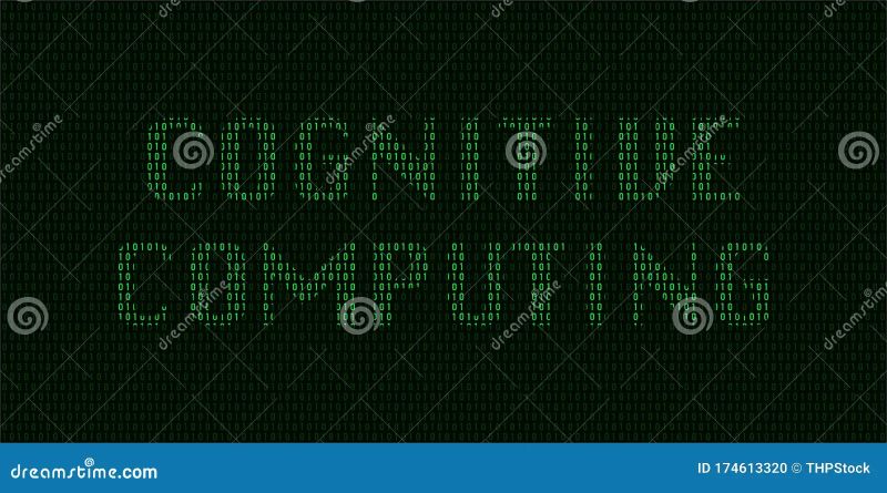 Cognitive Computing Concept With Binary Code In Vector Stock Vector - Retina Landscape Illustrations for Desktop