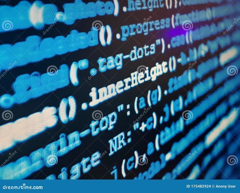 Computer Language Script Code Screen Html Code On Computer Screen - Premium Vintage Art Gallery - HD