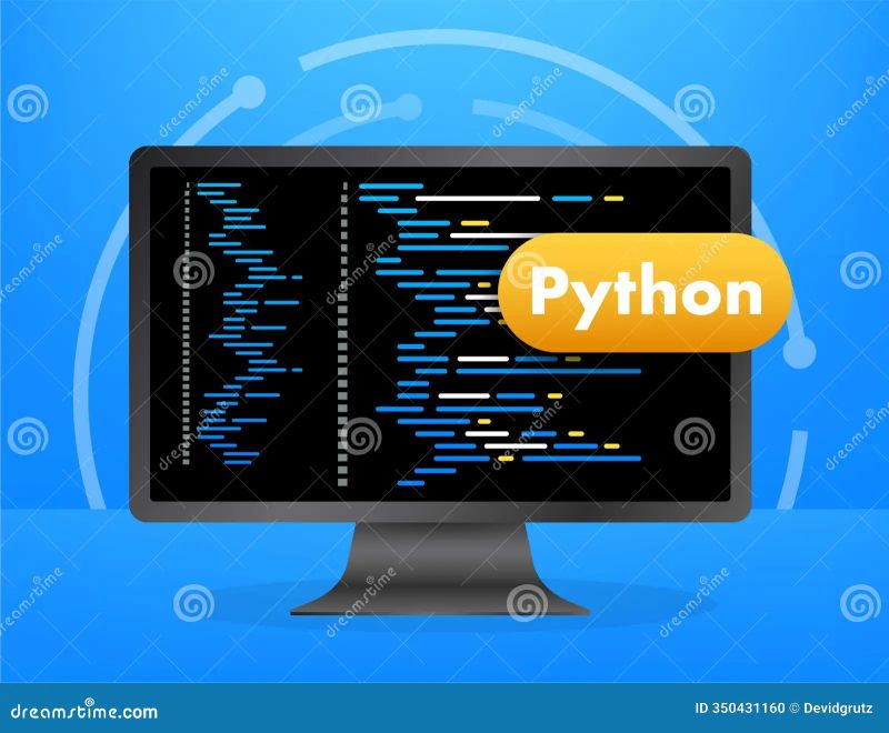 Python Programming Language Python Looking At Lines Of Code On A - Desktop Colorful Illustrations for Desktop