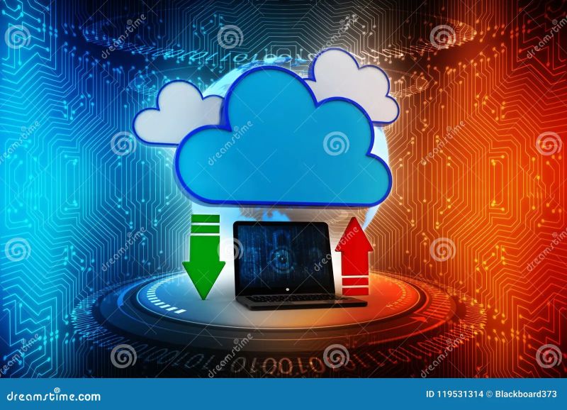 2d Rendering Cloud Computing Cloud Computing Concept Stock Photo - Download High Quality Colorful Picture | HD