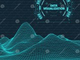 Data Visualization Background Futuristic Design Hud Element Binary