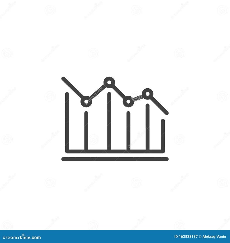 Reduction Graph Linear Icon Decrease Of Graphic Bar With Arrow Down - Artistic Landscape Texture - Full HD