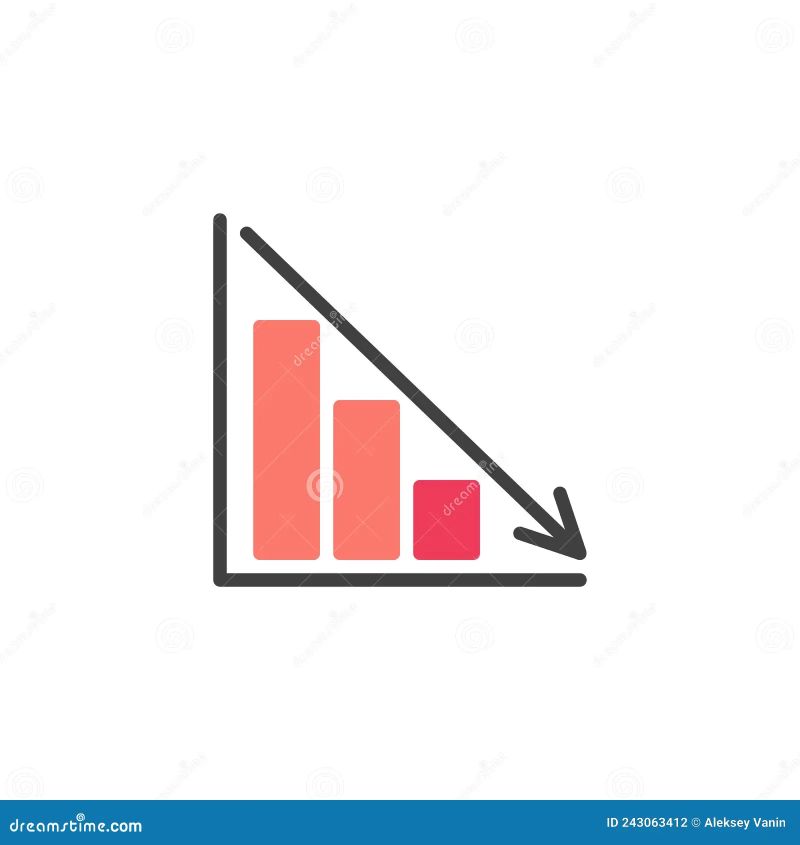 Decrease Diagram Vector Icon Stock Vector Illustration Of Design - Premium Abstract Image Gallery - 8K