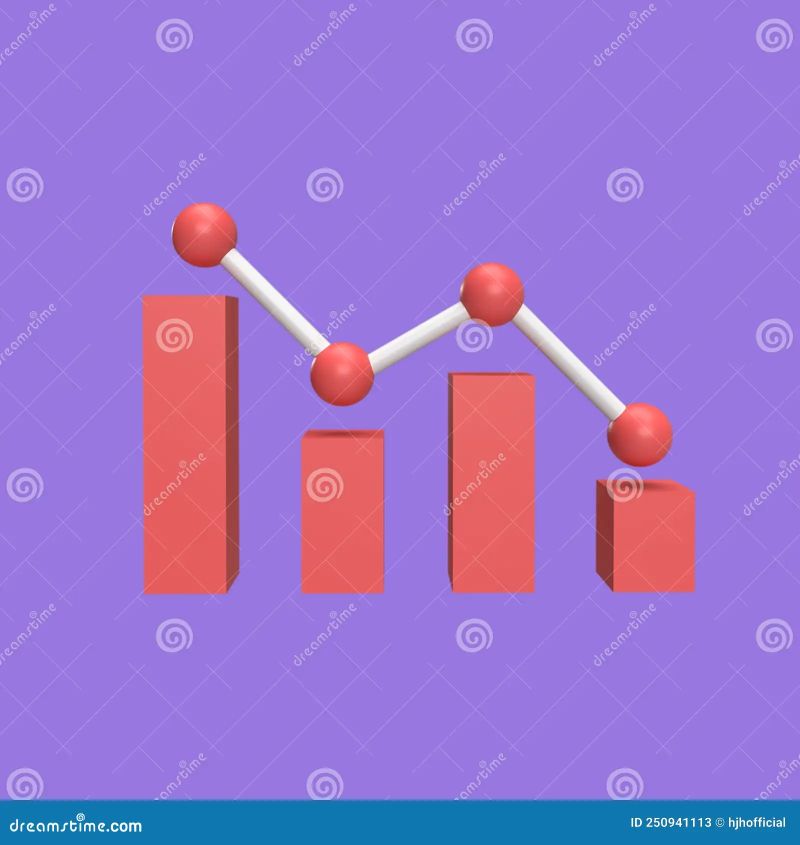Decrease Graph 3d Icon Model Cartoon Style Concept Render Illustration Stock Illustration - Ultra HD Vintage Photo - Mobile