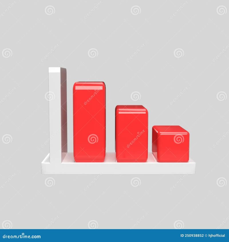 Decrease Graph 3d Model Cartoon Style Render Illustration 8479598 Png - Best Colorful Patterns in Retina
