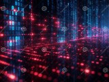 Digital Code Cascade Binary Data Streams In Matrix Background Stock