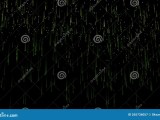 Digital Rain Matrix Binary Code Processing On Screen Background Loop