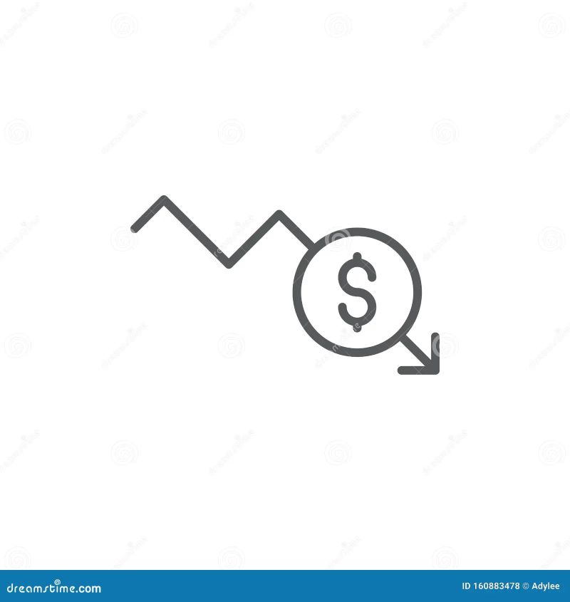 Dollar Rate Decrease Icon Currency Decrease Icon Dollar Sign Symbol Usd Currency Stock Vector - Full HD Light Arts for Desktop