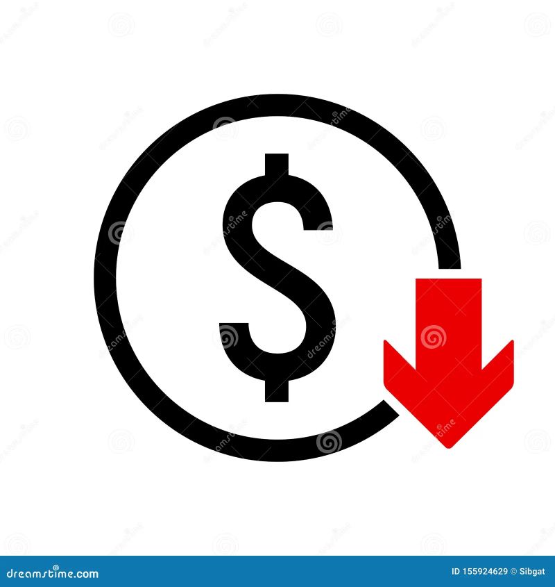 Premium Vector Dollar Decrease Icon Concept Of Decline Currency Fall - Ultra HD Minimal Images for Desktop