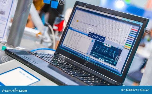 Experiment Monitoring Progress Virtual Simulation Display Stock Image ...