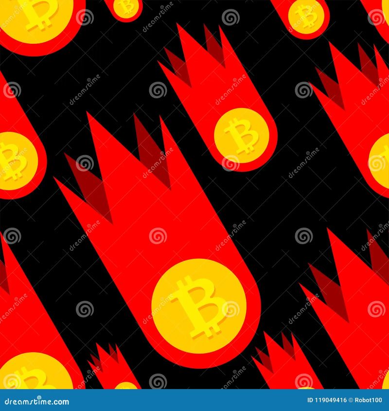 Falling Bitcoin Price Decrease In Value Crypto Vector Image - Colorful Illustrations - Perfect Desktop Collection