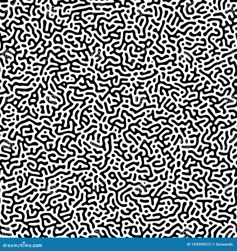 Generative Algorithm Psychedelic Blue Background Reaction Diffusion Or - Geometric Images - Incredible 4K Collection