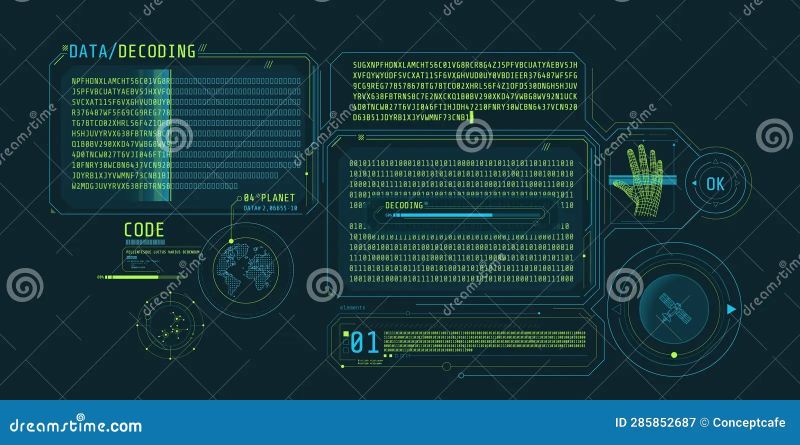 Hud Interface Design For Decoding Satellite Data Vector Image - Classic Ultra HD Landscape Textures | Free Download