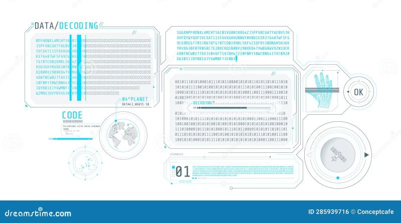 Premium Vector Interface Of The Program For Processing And Decoding Satellite Data Vector - Premium Dark Illustration Gallery - HD
