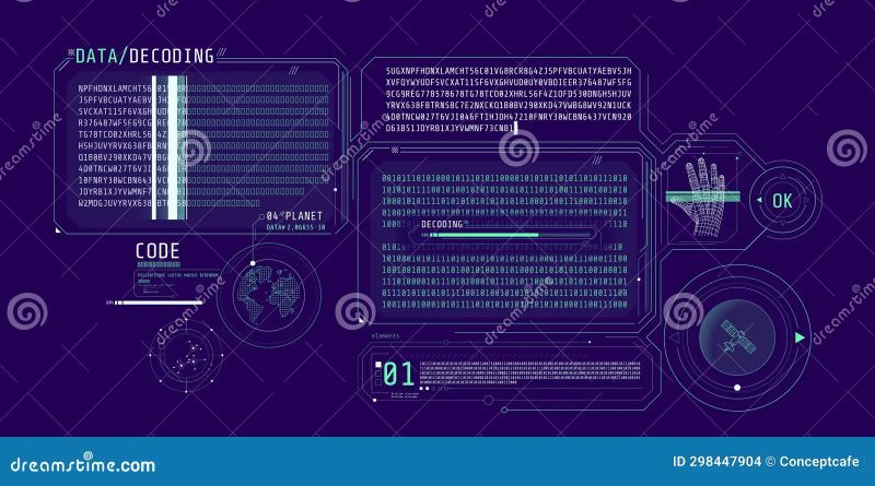 Premium Vector Hud Interface Design For Decoding Satellite Data - Landscape Wallpaper Collection - Retina Quality