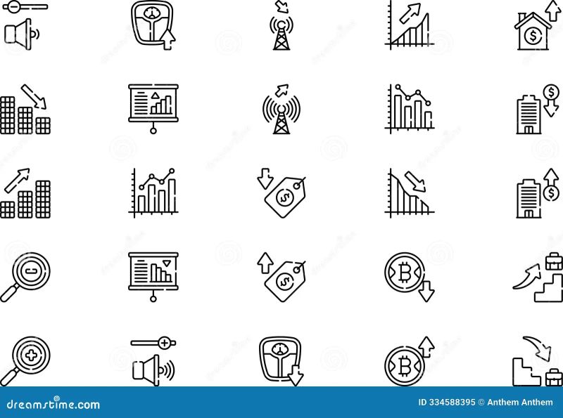 Increase And Decrease Icons High Quality Vector Image - Best Ocean Pictures in 4K