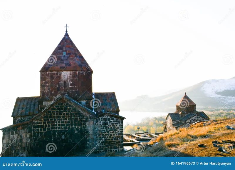 The Silhouette Of Sevanavank Monastery On Sevan Peninsula Lake Sevan - Best Light Backgrounds in Desktop