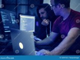 Programmers Working On Computer Program Stock Photo Image Of Working