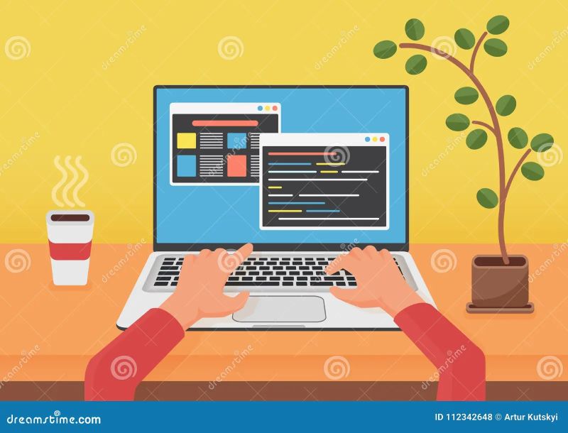 Programming Coding C Plus Line Icon Concept Programming Coding C - Colorful Art Collection - High Resolution Quality