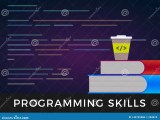 Programming Skills Code Learning Or Coding Learn Flat Design Concept
