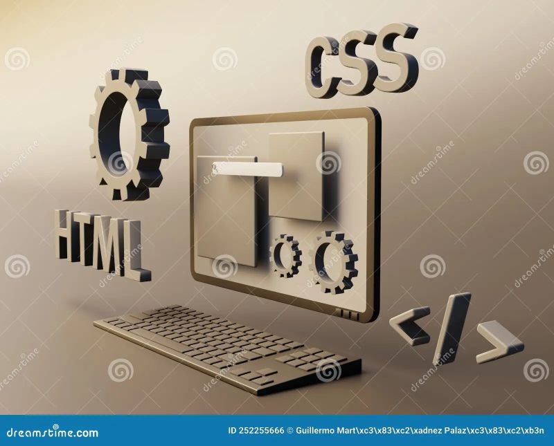 Programming Web Pages Html Css Code Desktop Computer Rendering Stock - Best Mountain Backgrounds in 4K