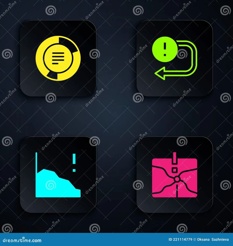 Set Line Dollar Symbol Financial Growth Decrease Pie Chart Infographic Location Intersection - HD Colorful Pictures for Desktop