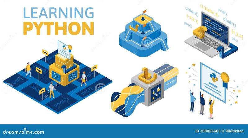 Python Programming Language Isometric Illustration Building A Program - High Quality Ultra HD Mountain Pictures | Free Download