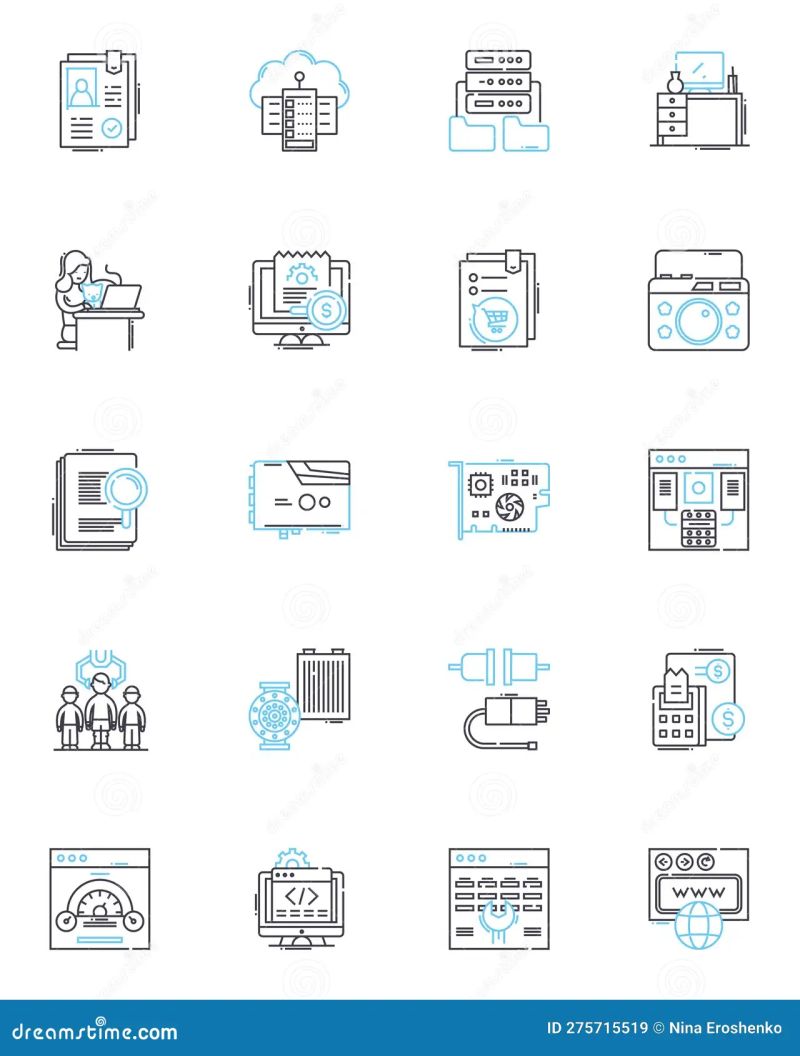 Programming Coding Linear Icons Set Syntax Algorithms Debugging - Professional Retina Vintage Textures | Free Download