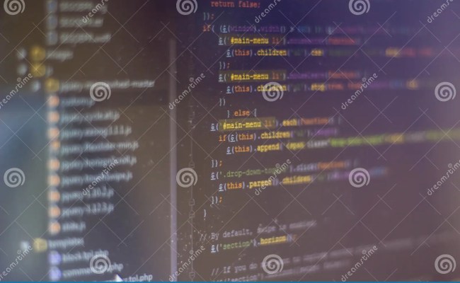 Programming Code Abstract Screen Of Software Developer Stock Image ...