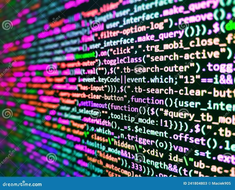 Software Developer Programming Code On Computer Monitor Javascript - Gradient Images - Creative Ultra HD Collection