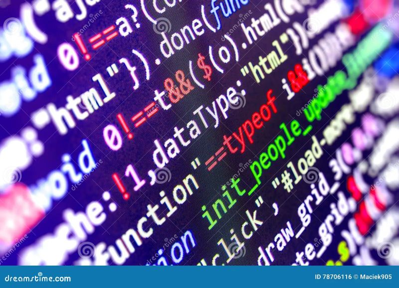 Modern Software Developer Workspace With Computer Code On The Screen - Download Modern Colorful Design | HD