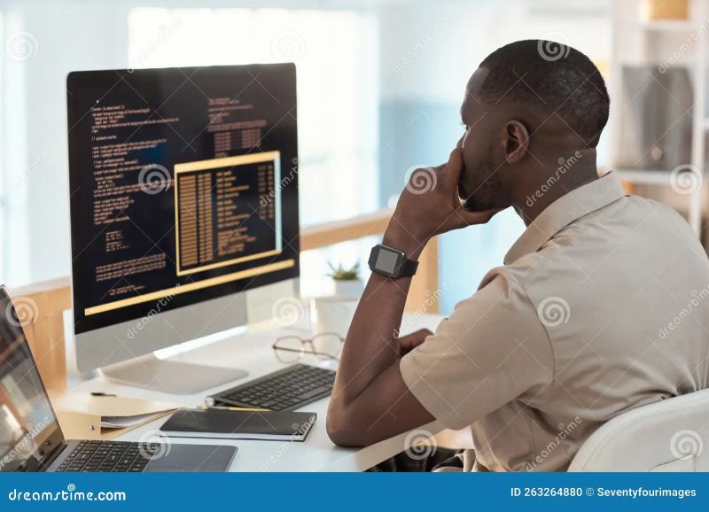 Software Engineer Checking Programming Code Stock Image Image Of Young Working 263251671 - Beautiful 4K Dark Designs | Free Download